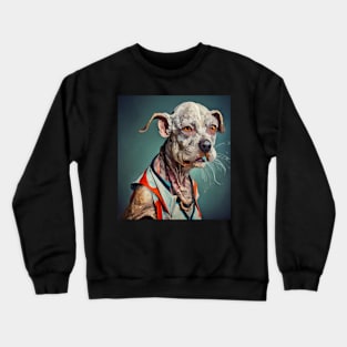 Crazy old wondering hound dog Crewneck Sweatshirt
